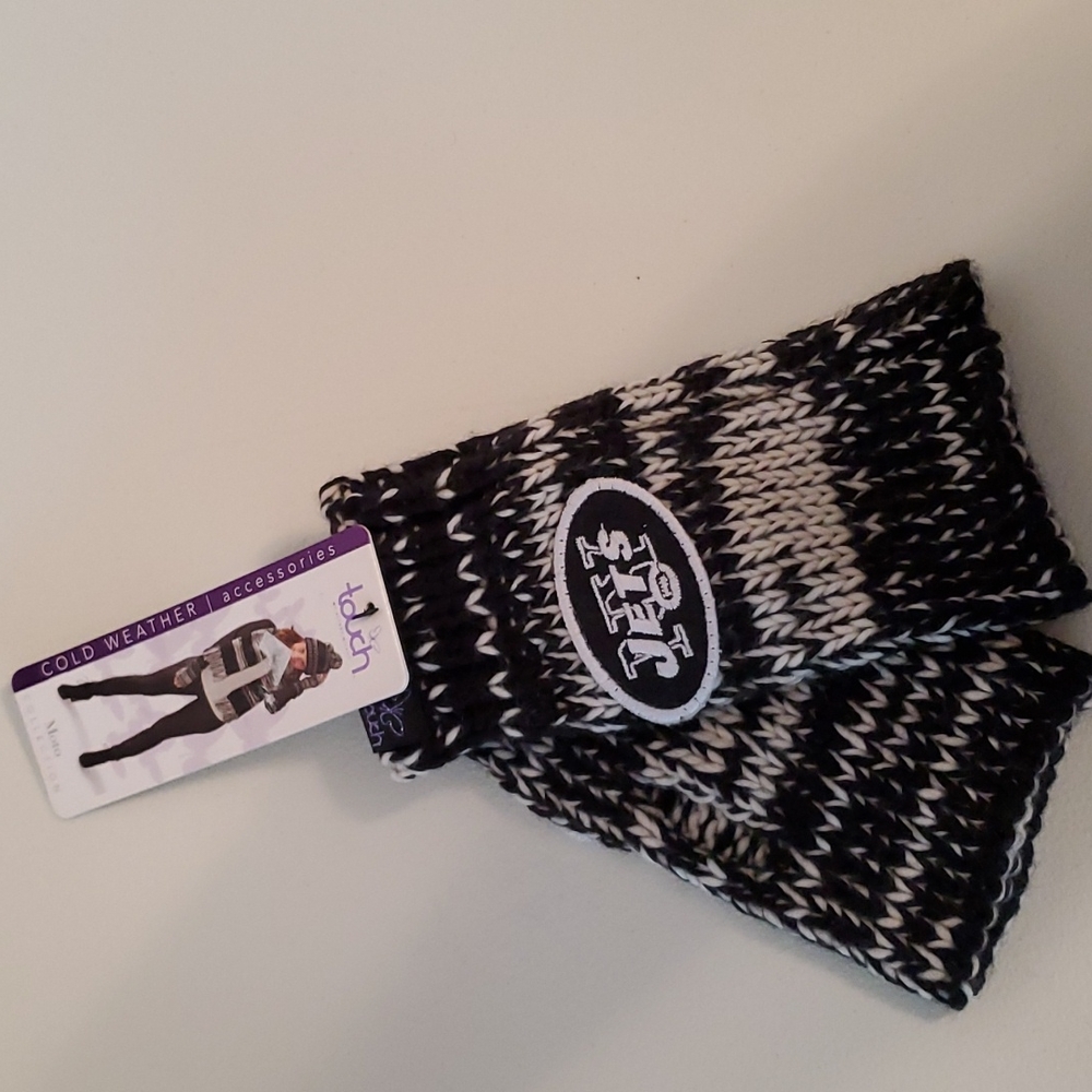 New York Jets Moto Collection Striped Logo Gloves by Touch by Alyssa Milano